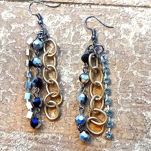 Modern mixed material earrings